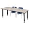 Regency Tables > Height Adjustable > Rectangular Table & Chair Sets, 72 W, 24 L, 23-34 H, Maple MT7224PLAPBK45NV - alternate 1